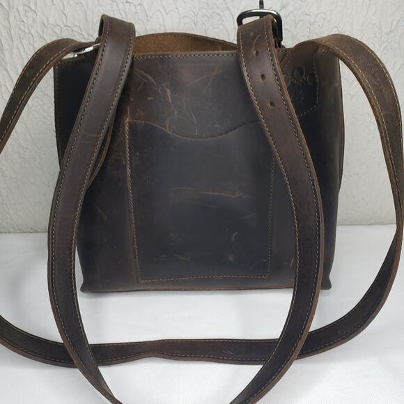 Saddleback Leather Urban Tote Brown Distressed RARE Discontinued Purse Handbag - Picture 7 of 15